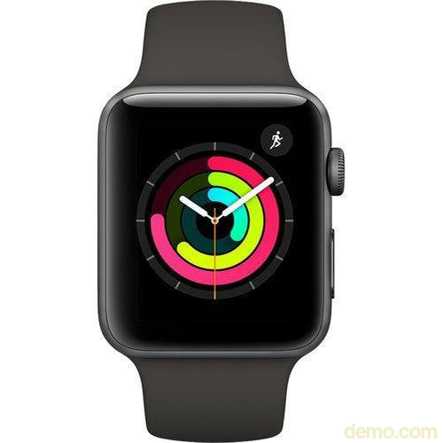 Apple Watch Series 3 (GPS) 42mm Smartwatch (Space Gray Aluminum Case, Gray Sport Band)-demo-searchshop