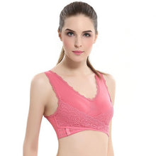 Load image into Gallery viewer, M-3XL Women Underwear Sexy Lingerie Lace Solid Color Cross Side Buckle Wireless Push up Breathable Sleep Sports Bra бюстгалтер-demo-searchshop