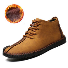 Load image into Gallery viewer, 2019 Winter Shoes Men Warm Boots Men Fur High Quality Split Leather Wterproof Ankle Snow Boots Lace-Up Comfortable New Big size-demo-searchshop