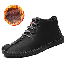 Load image into Gallery viewer, 2019 Winter Shoes Men Warm Boots Men Fur High Quality Split Leather Wterproof Ankle Snow Boots Lace-Up Comfortable New Big size-demo-searchshop
