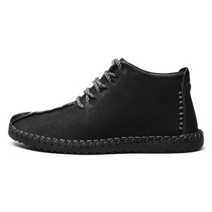 2019 Winter Shoes Men Warm Boots Men Fur High Quality Split Leather Wterproof Ankle Snow Boots Lace-Up Comfortable New Big size-demo-searchshop